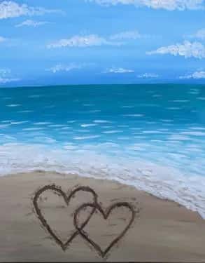 Two Hearts on the Beach