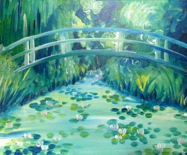 Monet's Acrylic Waterlilies