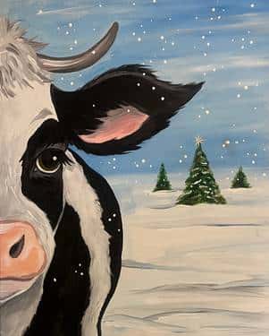 Cute Winter Cow