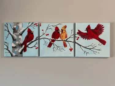 Cardinal Triptych