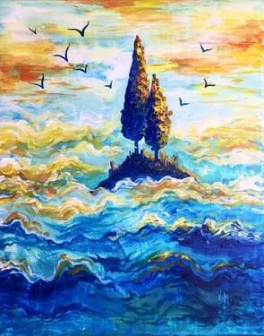 Paint and sip painting in Agassiz