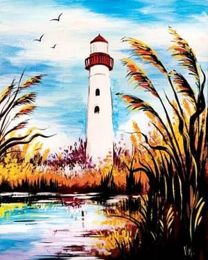 Lighthouse in Fall