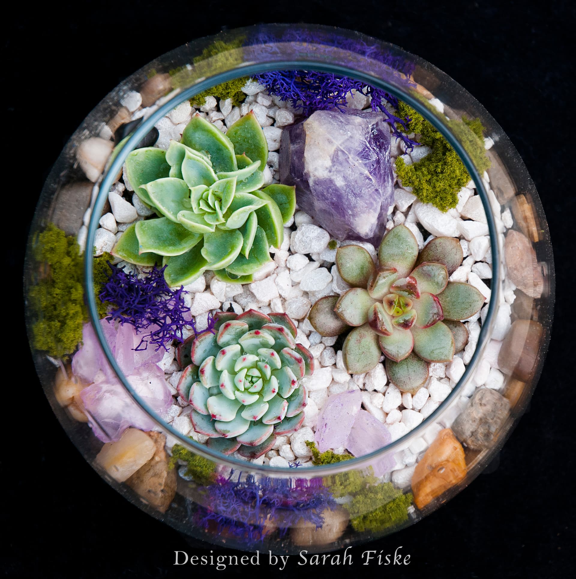 Amethyst in Rose Bowl