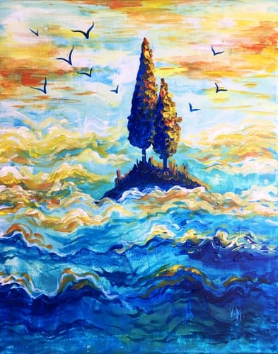 Orange Sunset Seascape