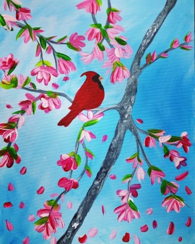 Spring Cardinal Visit