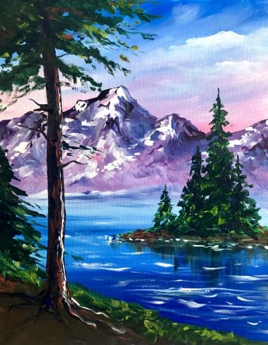 Happy Mountains and Trees