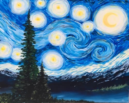 Starry Mountain Night