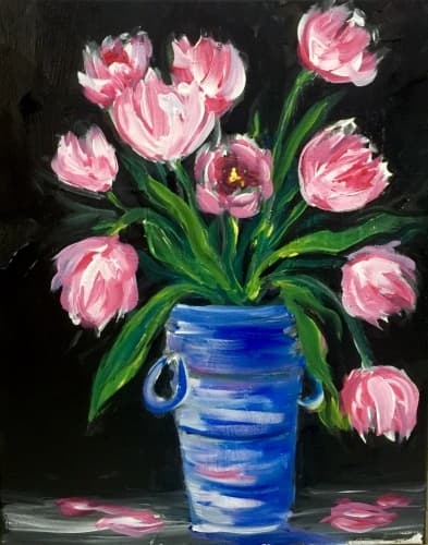 Impressionist Pink Tulips