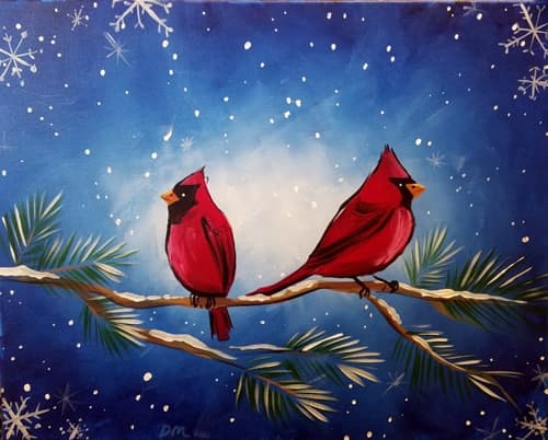 Cardinal Snowflakes