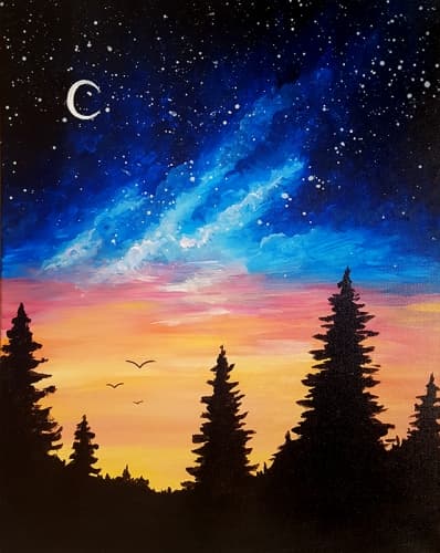 Nightfall in the Pines