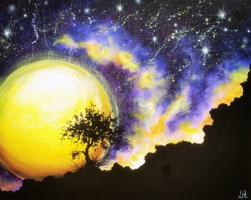 Moonlit Desert Tree