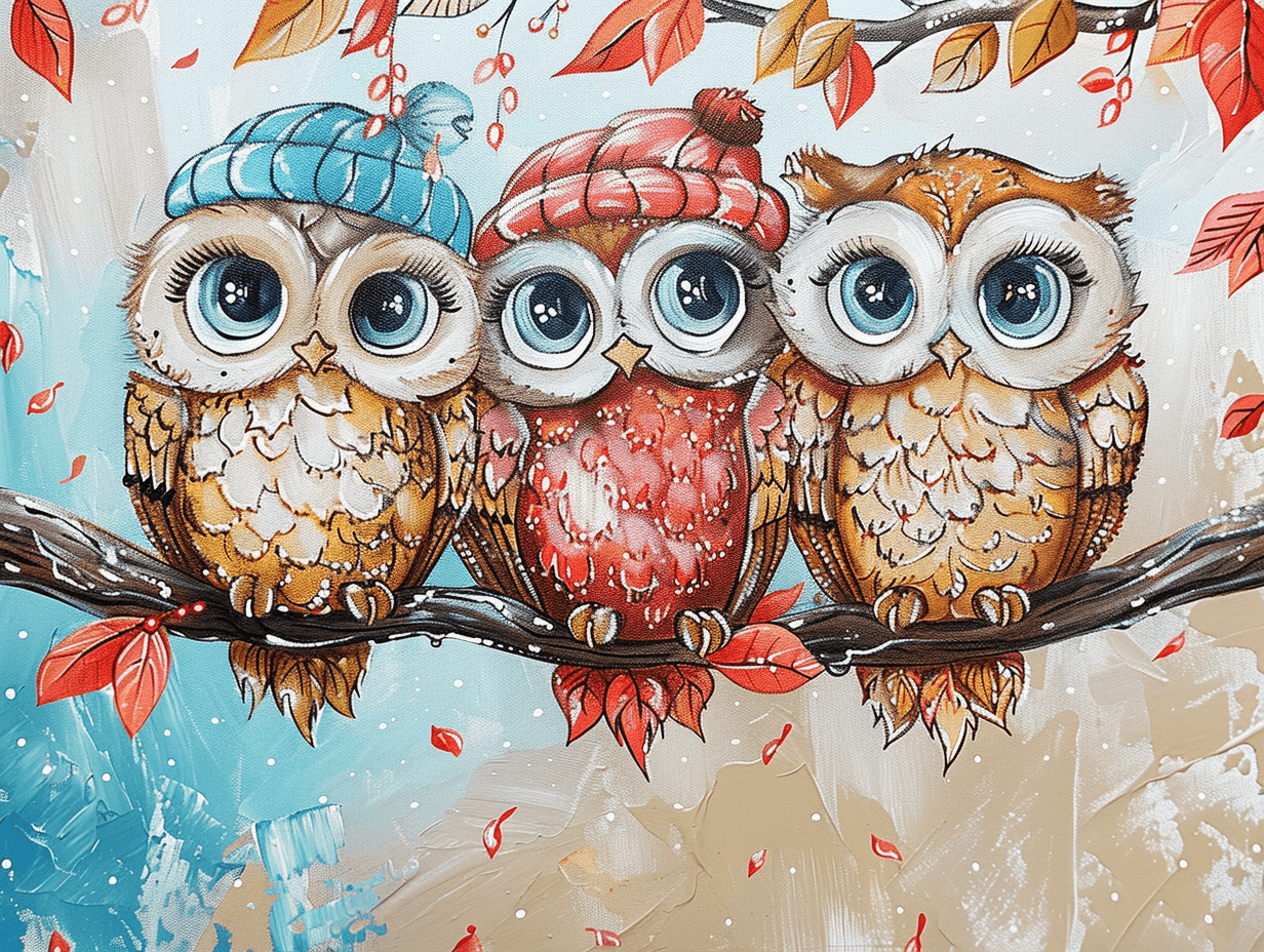 Autumn Owl Friends