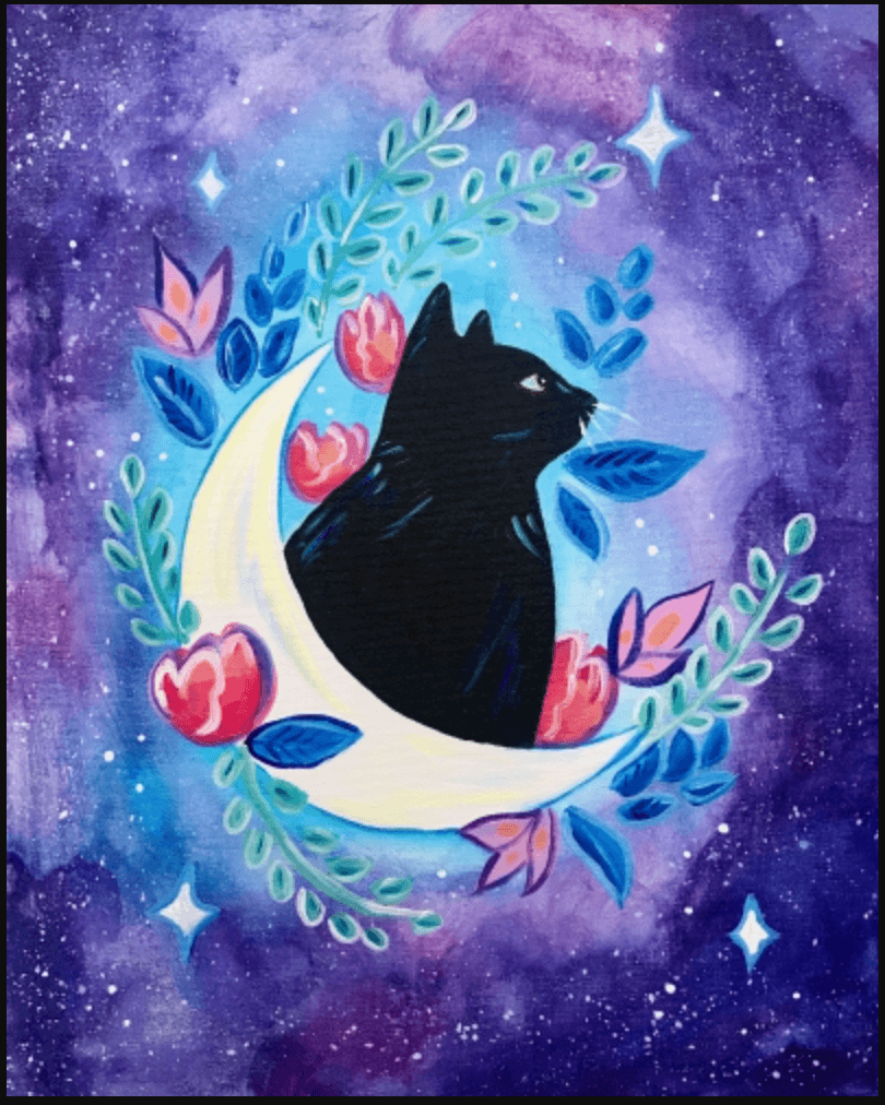 Galaxy Moon Cat