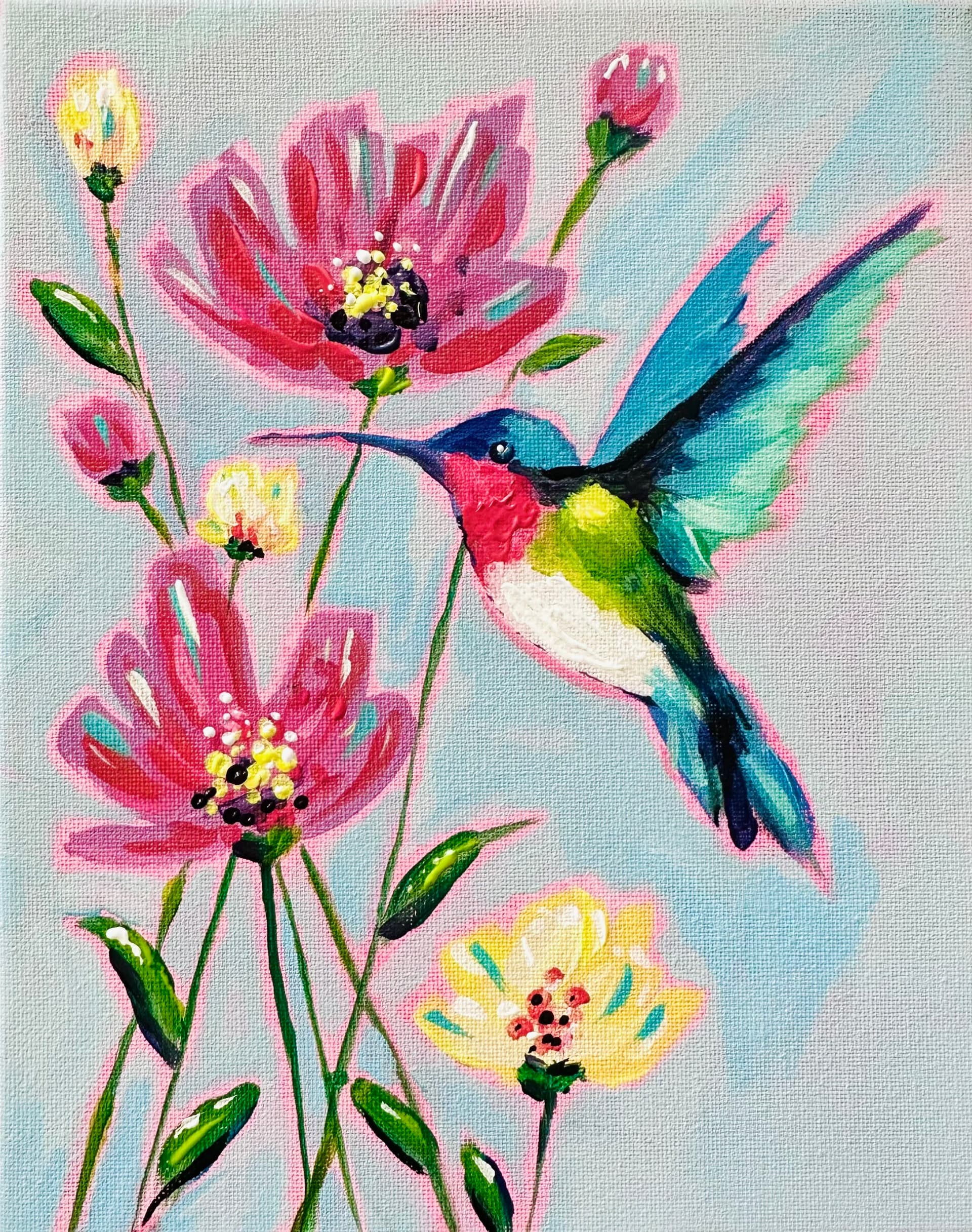 Hummingbird Floral 