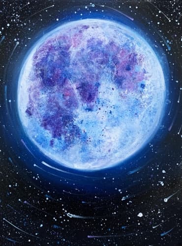 Glowing Galaxy Moon