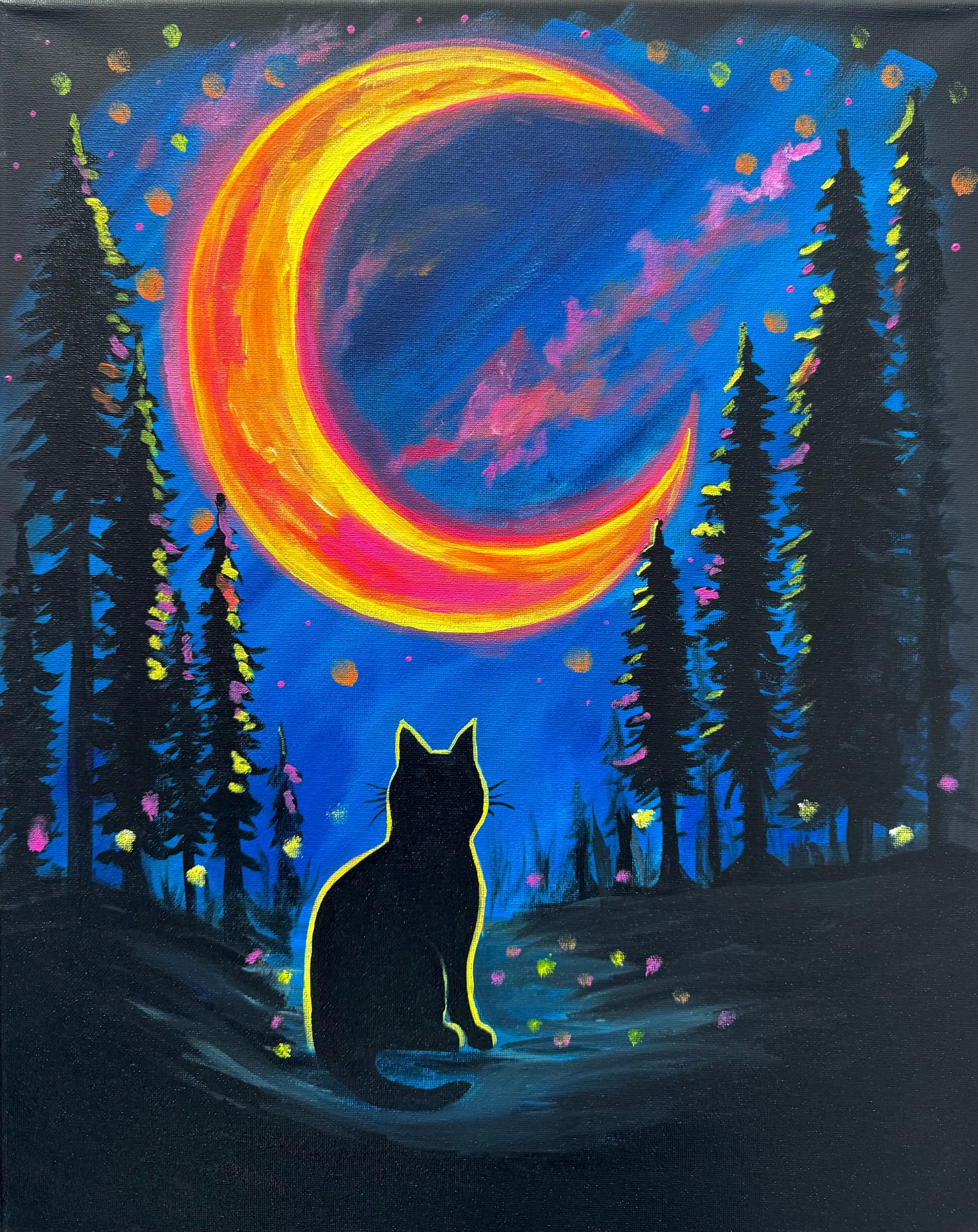 Crescent Moon Cat