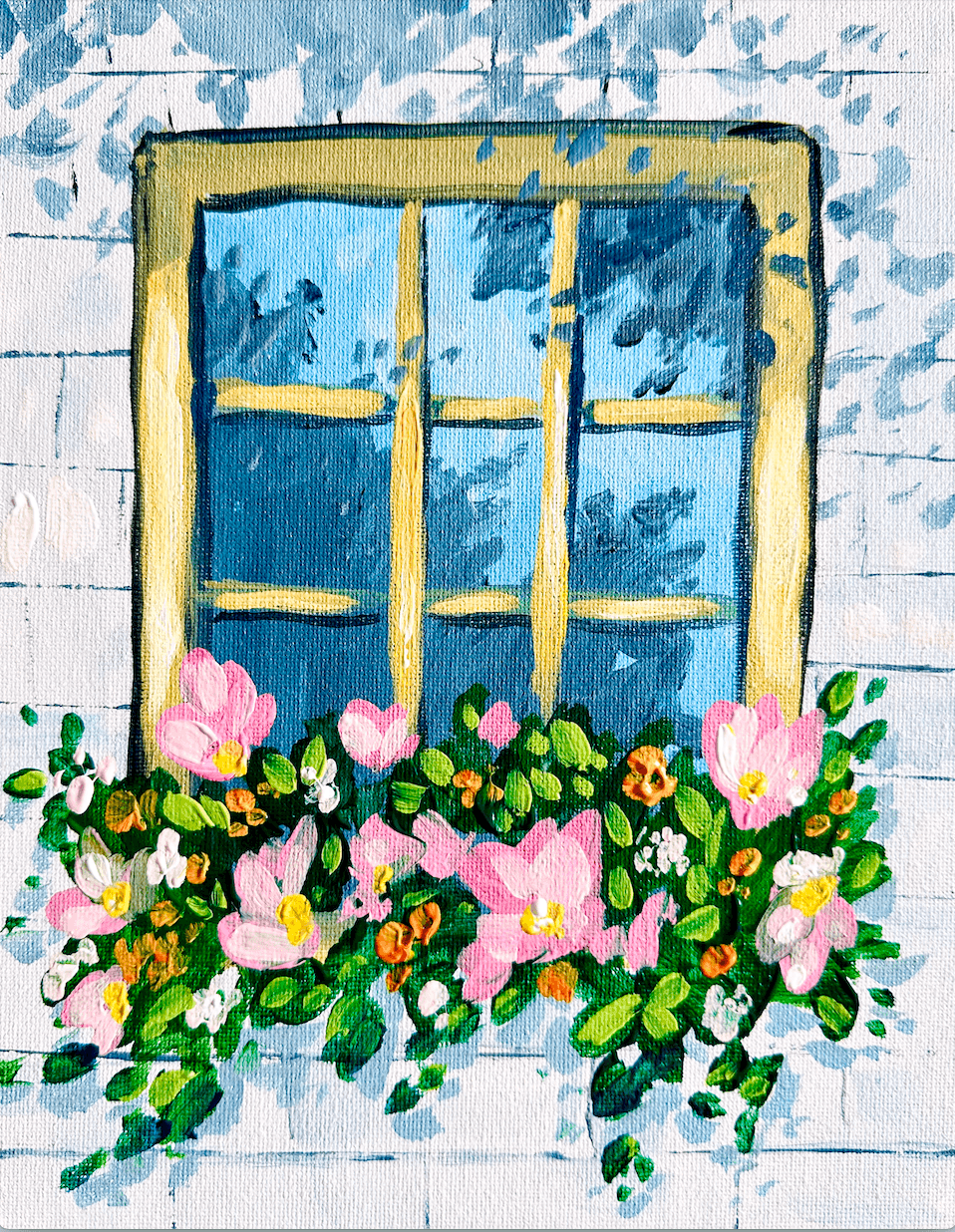 Window & Pink Flowers