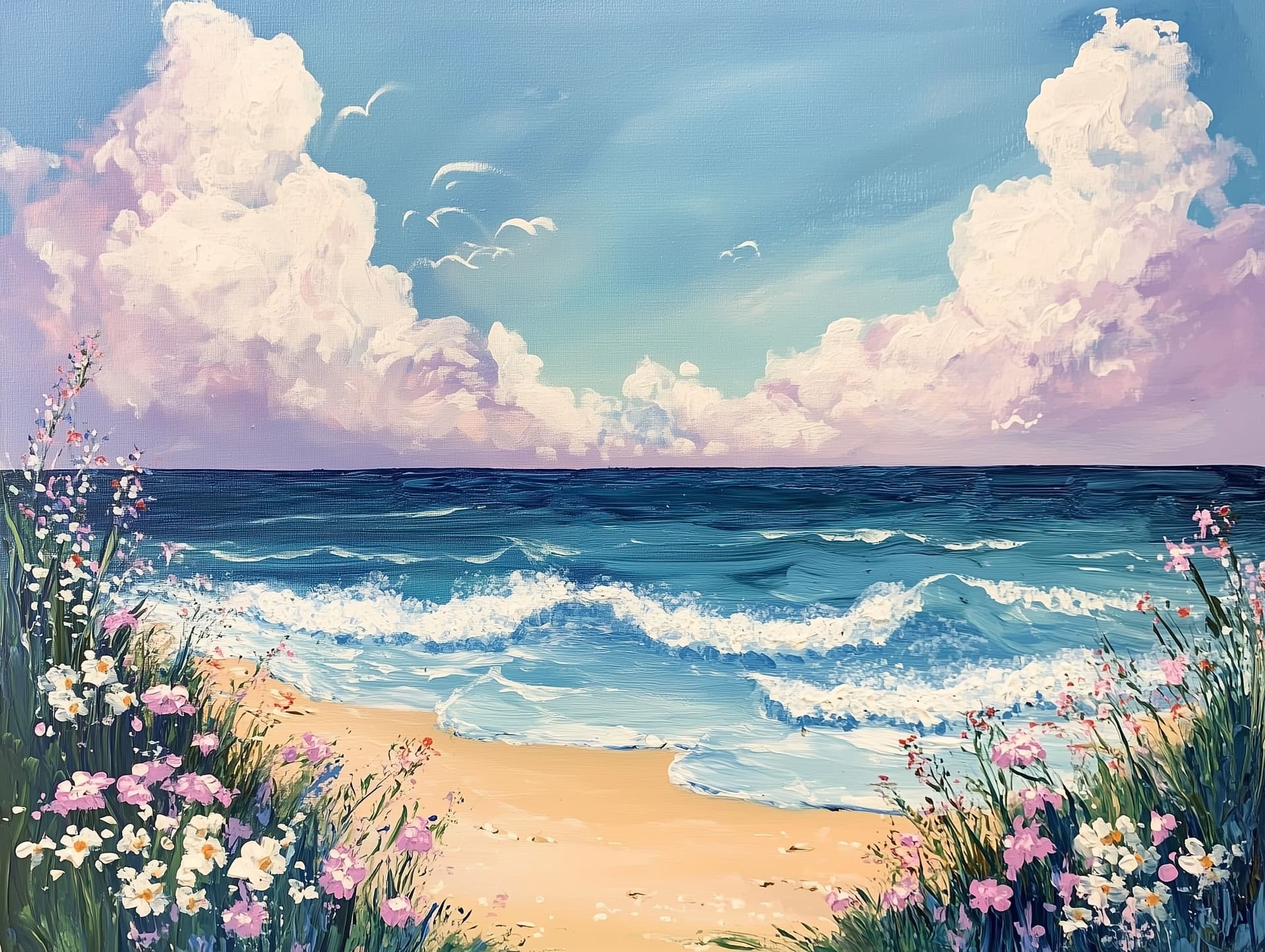 Flowers by The Sea