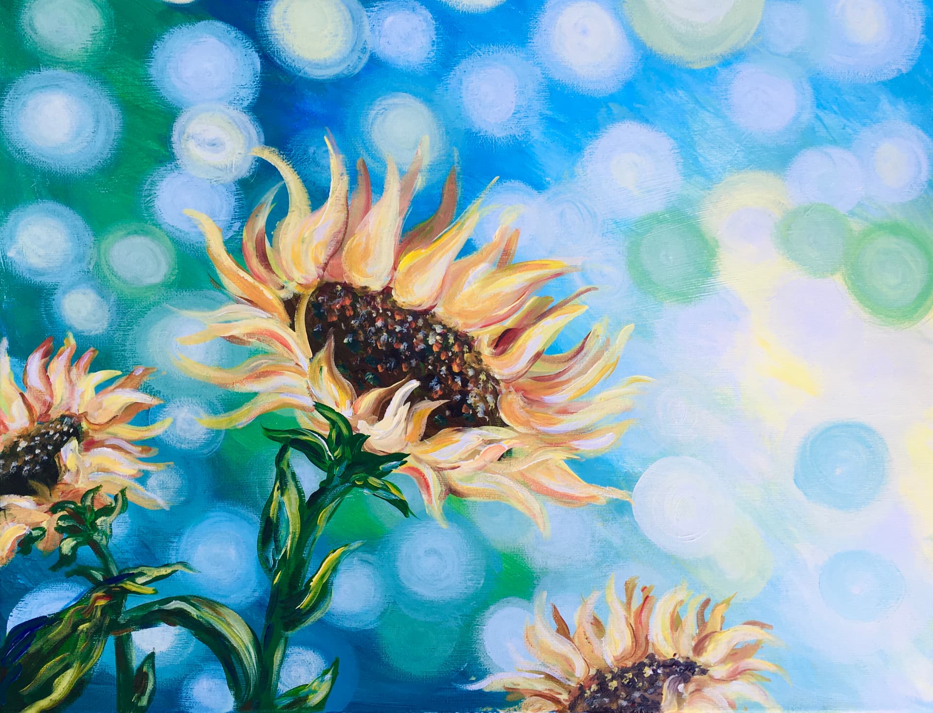 Bokeh Sunflowers