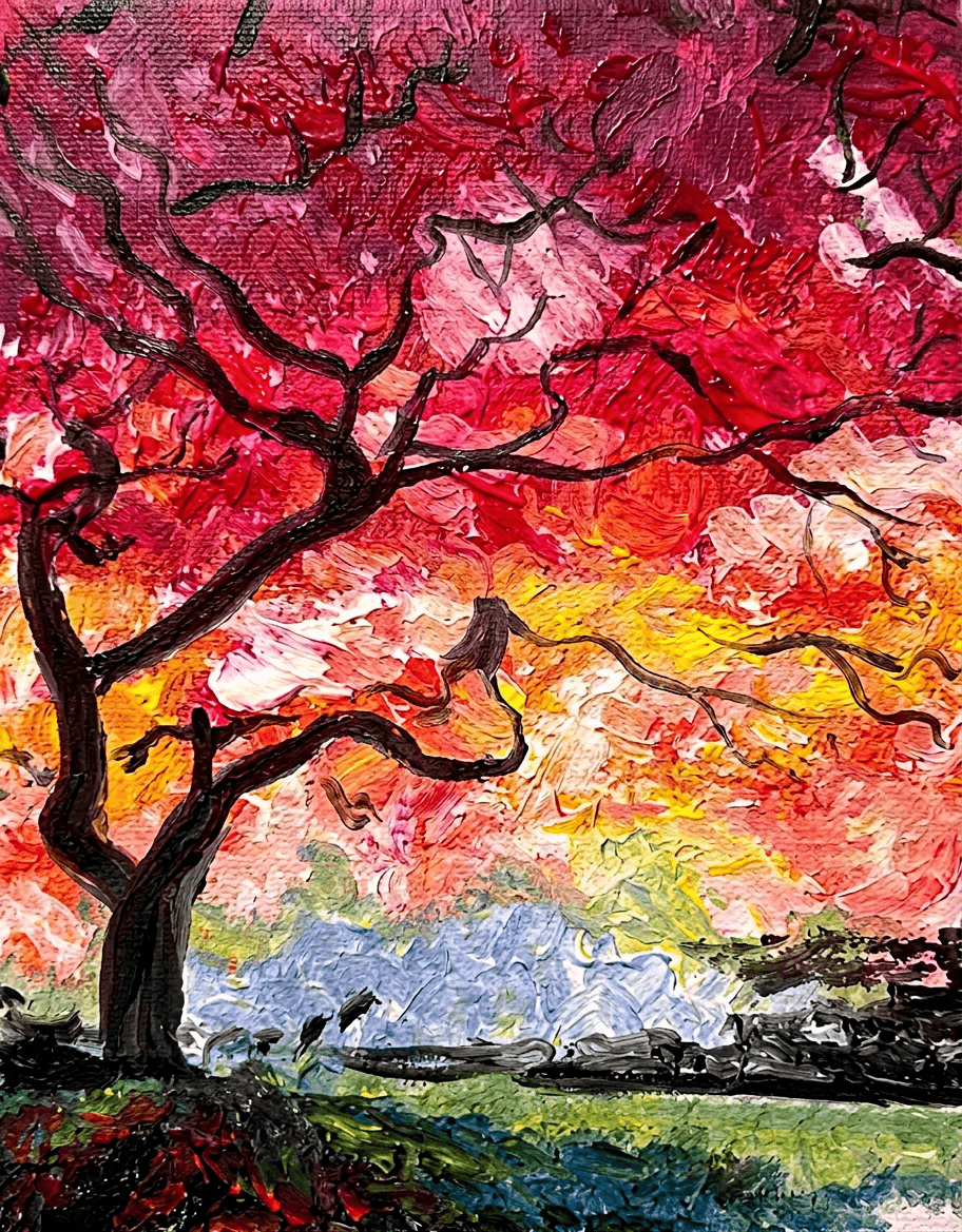Under the Red Tree at Ye Olde Sonoma Public House — Painting