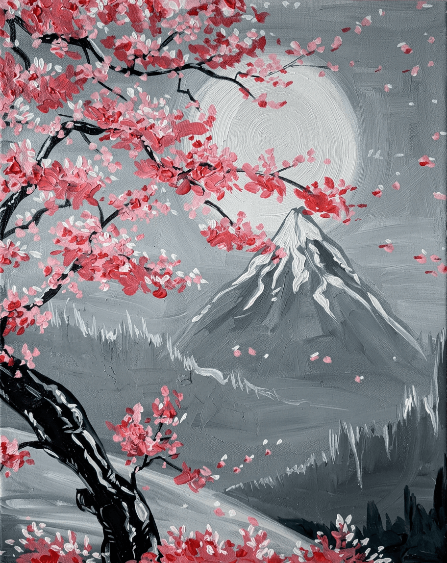 Simi Cherry Blossoms — Painting