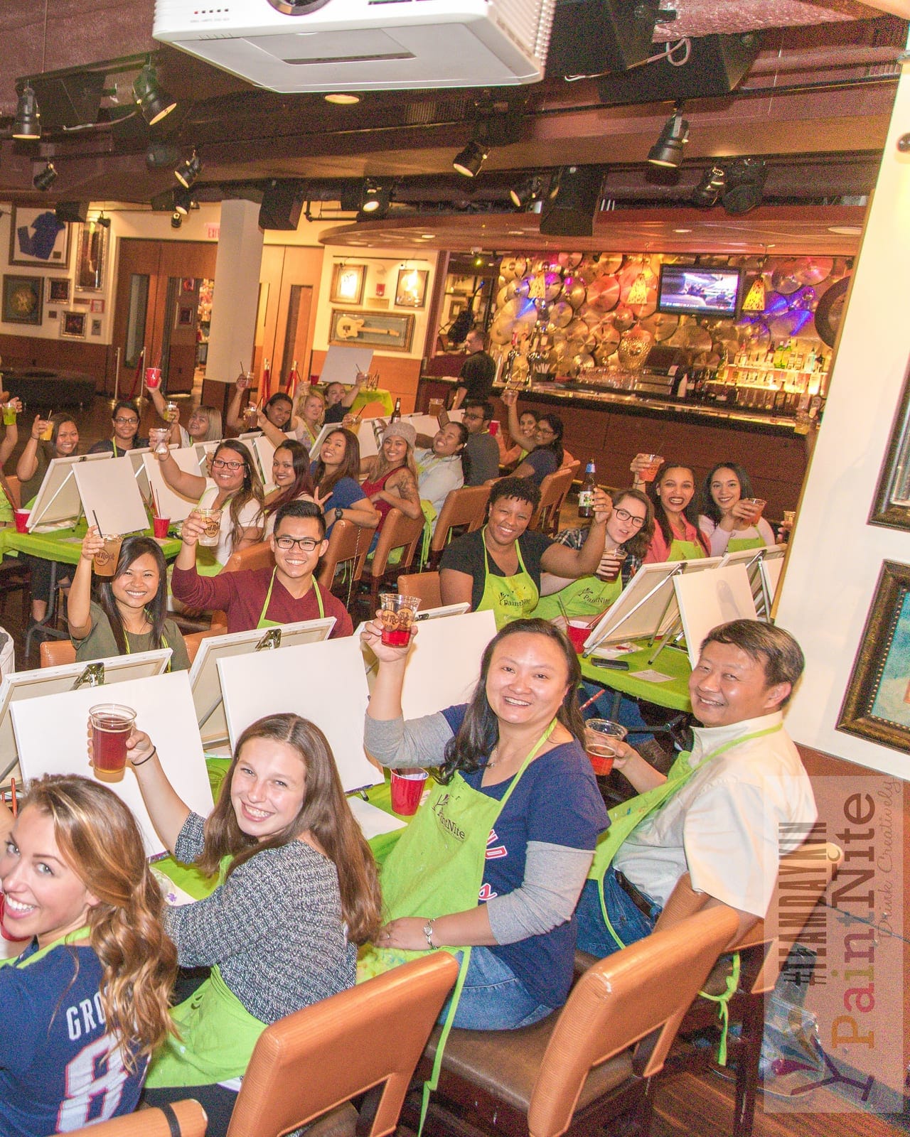 Cabin Under The Aurora at Broadway Bar and Grill - Nepean — sample photo from a paint nite event