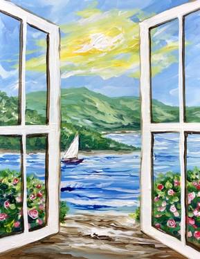 Beach House Window — Painting
