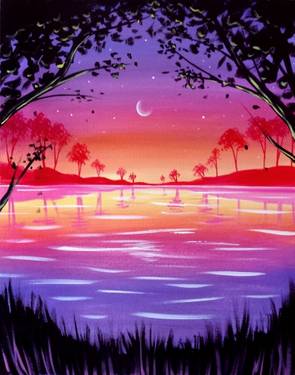 Paint Nite: Magic Moonrise — Painting