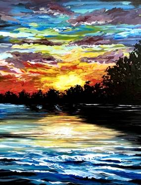Riverside Rainbows at Murphy's Irish Pub — Painting