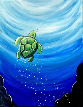 Little Sea Turtle — Painting
