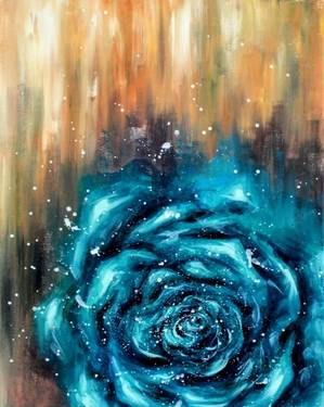 Teal Rose at Ye Olde Sonoma Public House — Painting