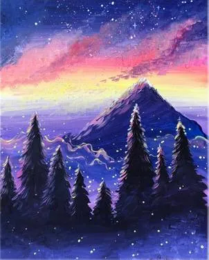 Dreamy Mountain at Brunswick Bierworks — Painting