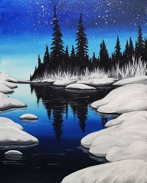 Saturday Cold River — Painting