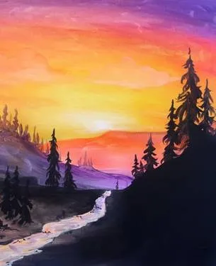 Sunrise River at Kelseys Grandpark — Painting