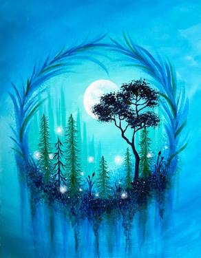 Forest Wreath — Painting