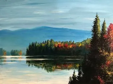 Autumn On The Lake — Painting
