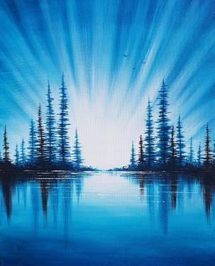 Friday Sunrise Blues — Painting