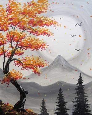Autumn Blossoms — Painting