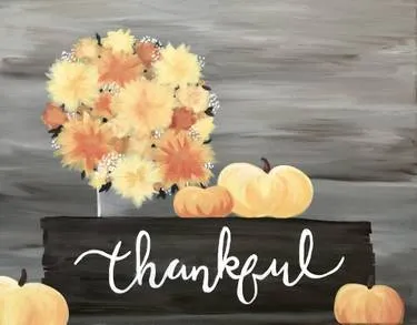 Thankful for Fall at The Forum — Painting