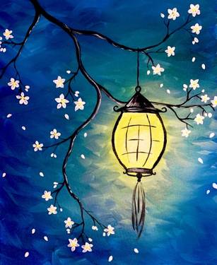 Lantern Blossom — Painting