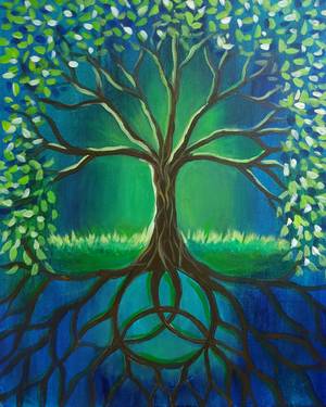 Celtic Trinity Tree   — Painting