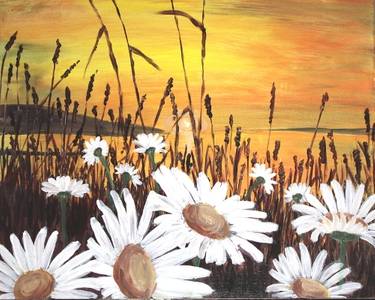 Crazy Daisy Sunset — Painting