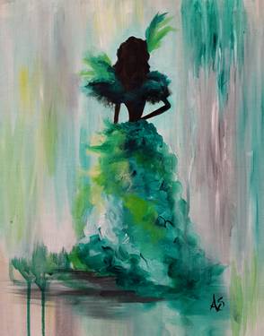 "Miss O'Hara" canvas painting at MARTINIS WHITE PLAINS (White Plains, MD), Fri., Aug. 28, at 7:00 p.m. — Painting