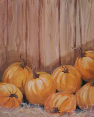 Pumpkin Harvest — Painting