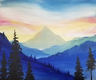Mountain Majesty at Freeman's Little New York - Fairview — Painting