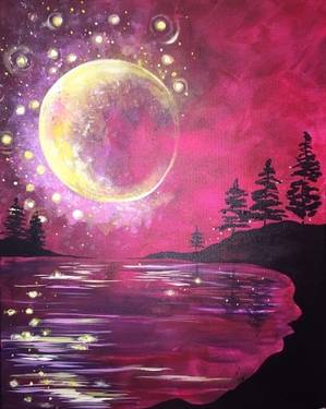 Sunday Fall Moon Harvest — Painting