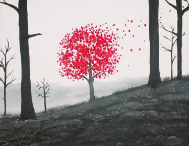 Paint Nite: Red Fall Hill — Painting