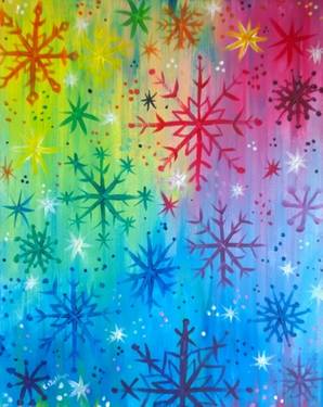 Rainbow Snowflakes - Barleycorn's Florence — Painting