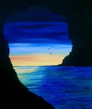 Sea Caves — Painting