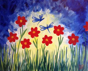 "Dragon Fly Dance" canvas painting at Eavesdrop (Manassas), on Monday, Aug. 3, 6:30 p.m.    — Painting